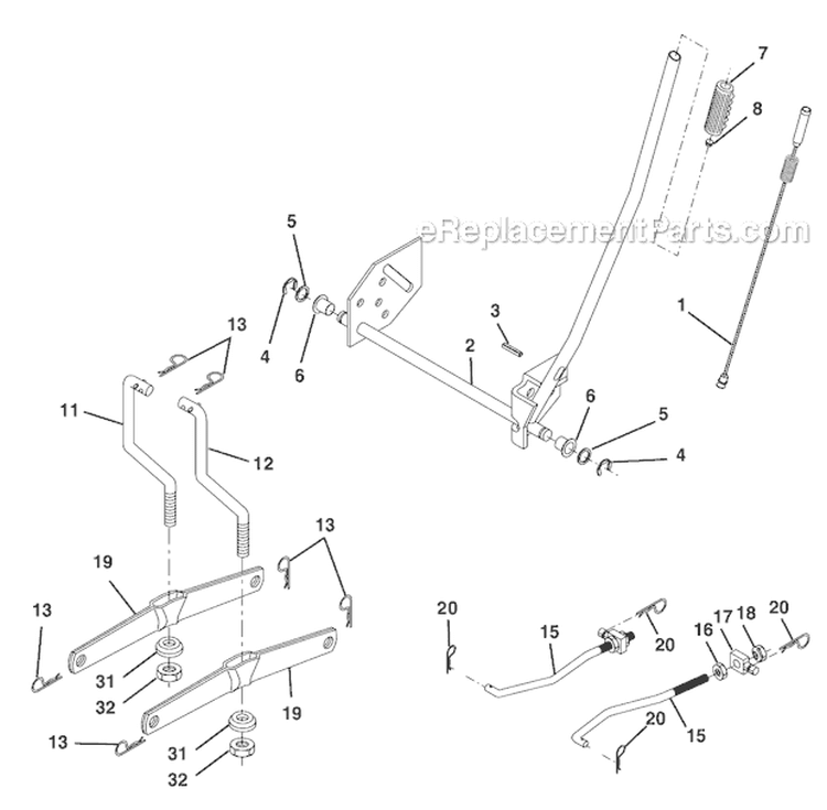 Page I Diagram and Parts List for WE1338A  Weed Eater Lawn Tractor